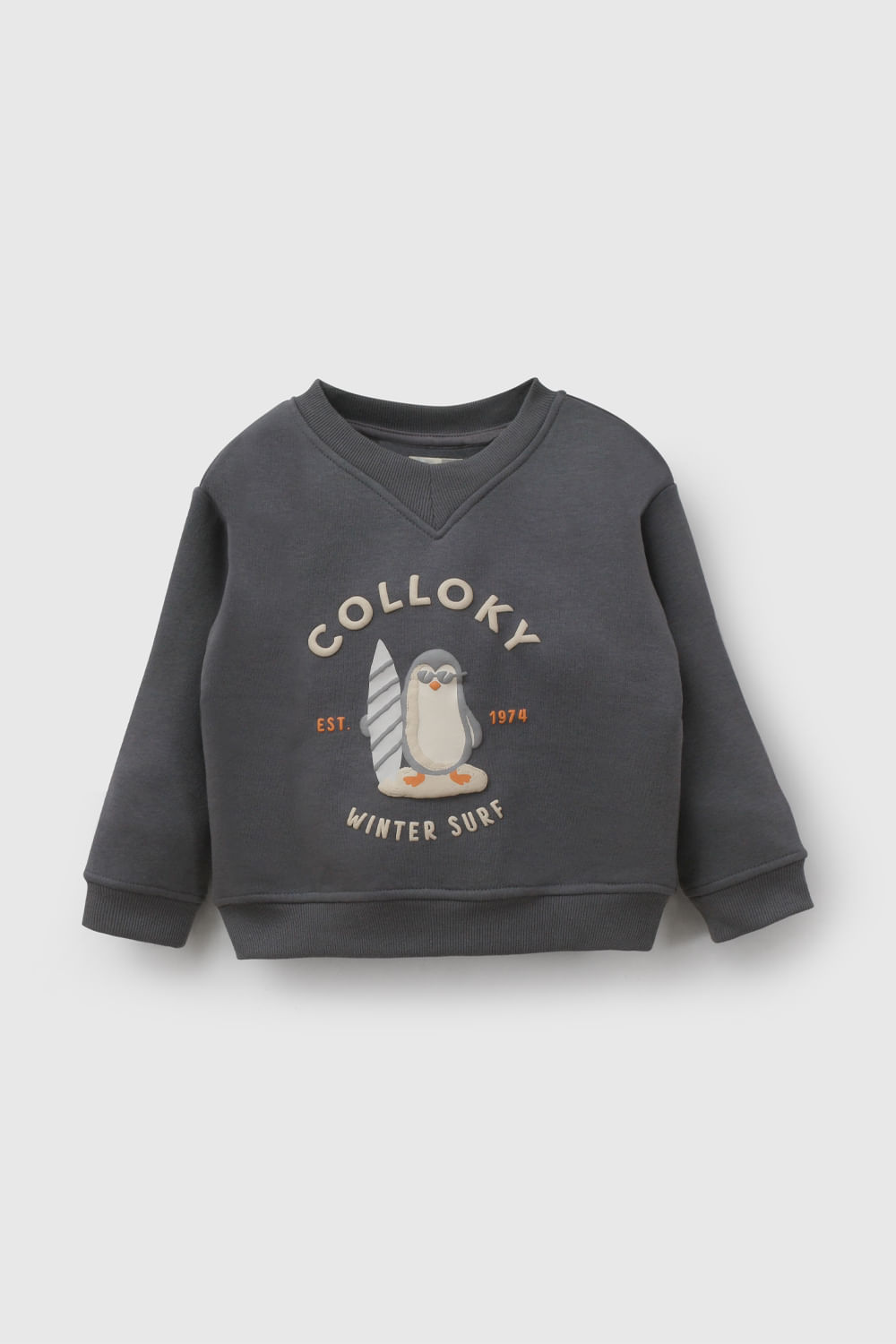 Buzos y joggers para niños: Cuál elegir según el clima - Polera Everyday Gris Niño Plpo4302I26