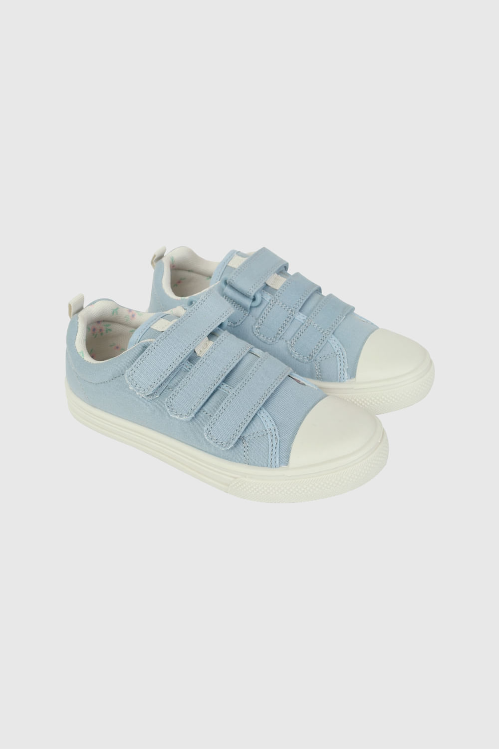 Ropa para gimnasia y ballet infantil en Perú: Leotardos, mallas y zapatillas - Zapatilla de Lona Celeste de Niña talla 28 a 38